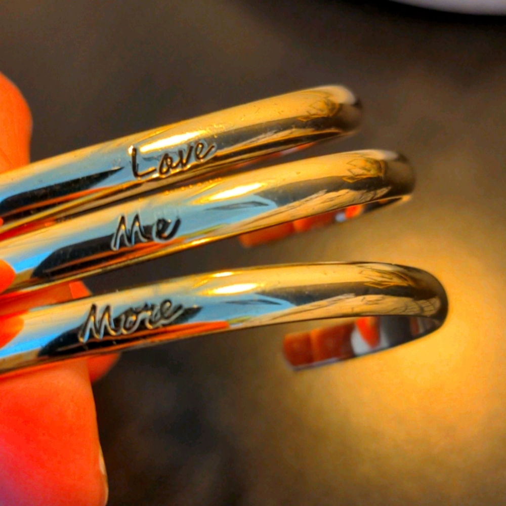 Love Me More Gold Cuff Set Victoria's Secret